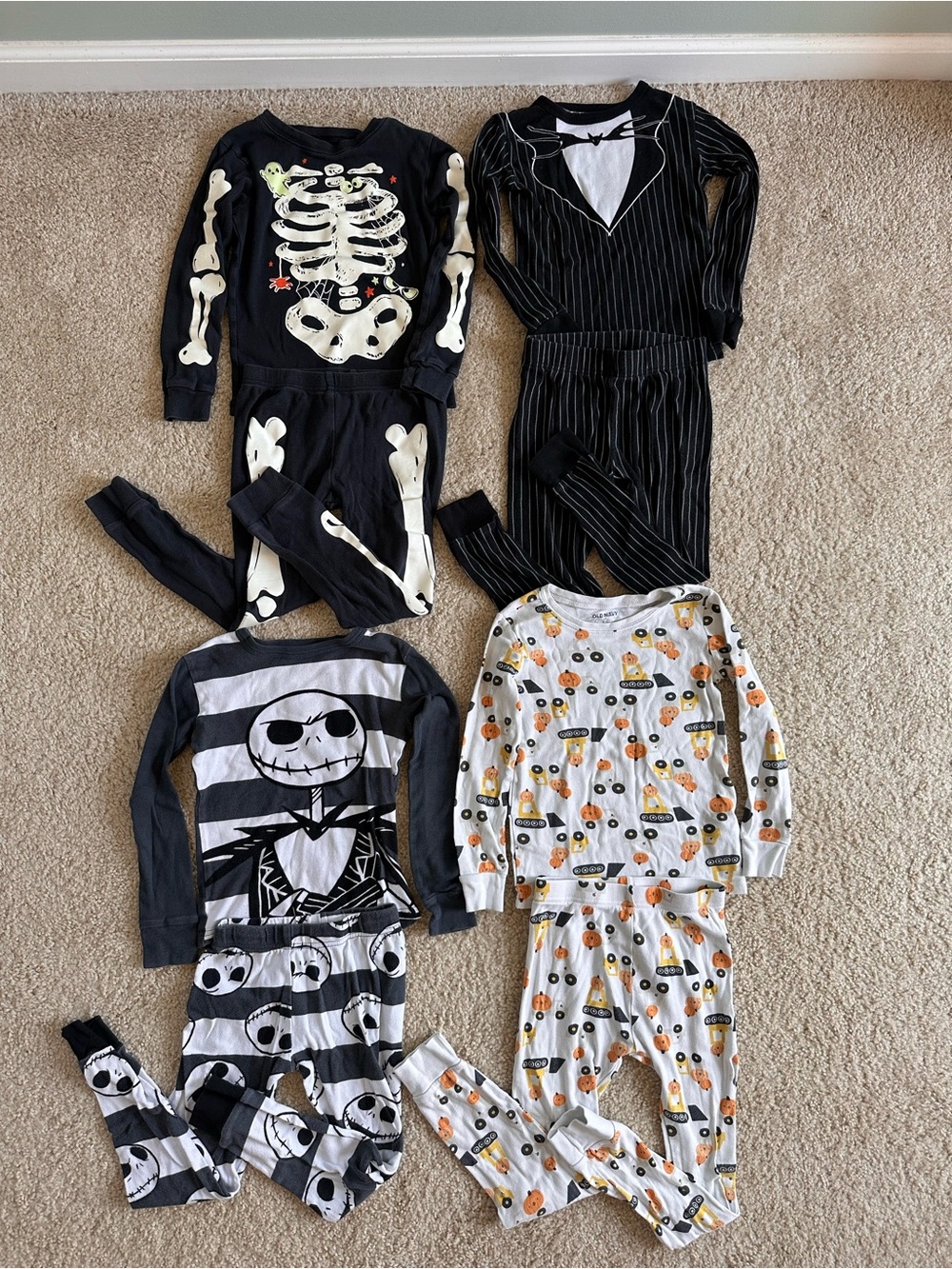 Kids size 6 Halloween Pajama Bundle
